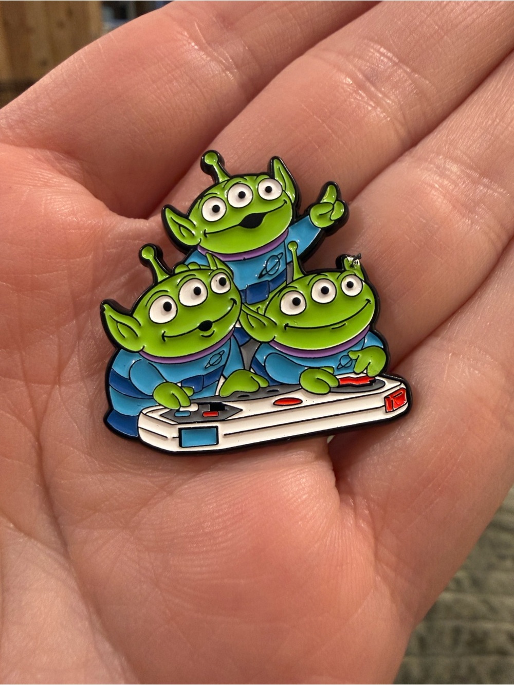 Green Alien Trio Enamel Brooch - Women Jewelry Brooches